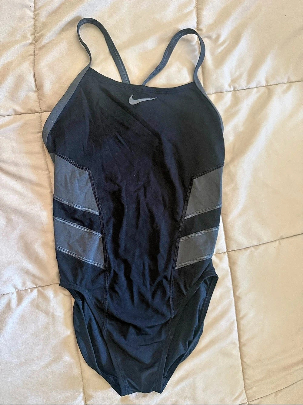 Nike HydraStrong Splice Racerback One Piece Swimsuit Black US 8